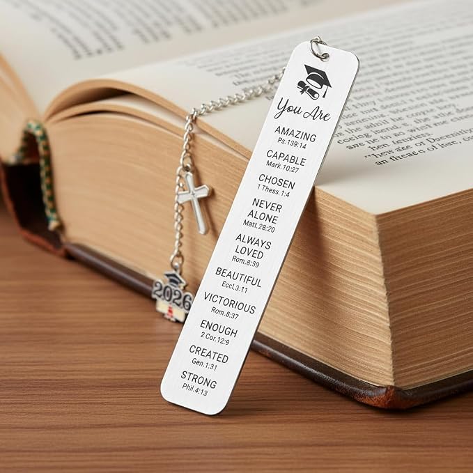 Religious 2026 Graduation Gifts for Him Her Christian Class of 2026 Bookmark, Kindergarten 4th 5th 6th Grade College Graduation Gift Idea for Women Men Nurse Teacher School Graduate