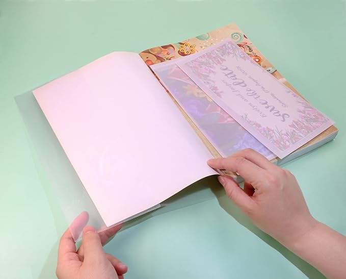 ONLYKXY 6pcs Clear Exercise Book Covers for Home Office Books Waterproof Plastic Sleeves Multiple Colors Book Case (10.4x7.4，16K)
