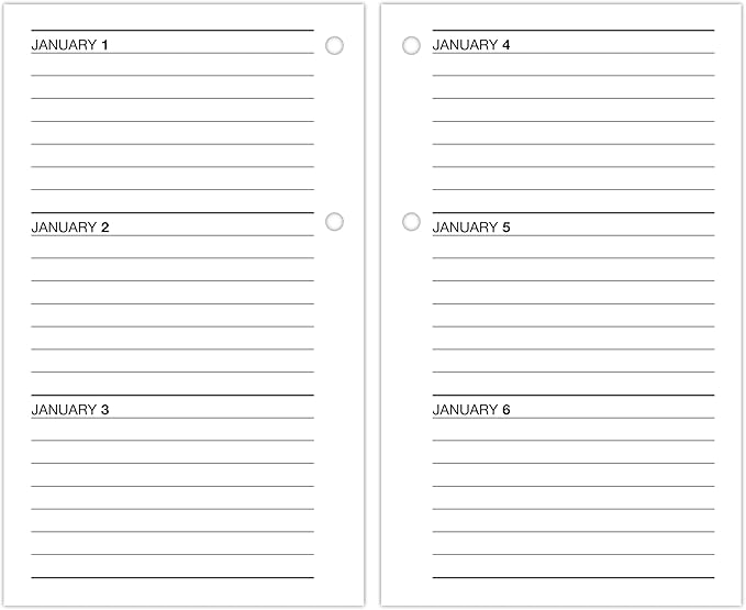 AT-A-GLANCE 2026 Desk Calendar Refill, Daily, 3.5" x 6", Standard, Loose-Leaf (E7175026)