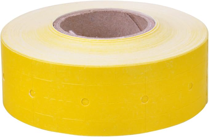 Yellow Labels to fit Towa®GL/ SpeedyMark4/ Halmark Model "L" Price Guns 16 Pack (Free Ink Roll Included)