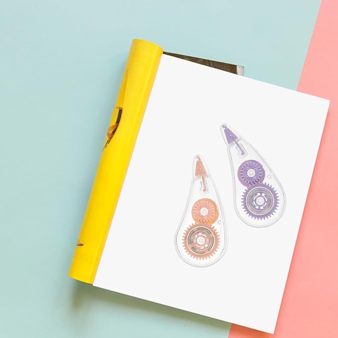 Beavorty Correction Tape Set 10pcs Mini Colorful Adhesive Correction Tapes Large Capacity Practical Stationery for Students School Office Writing Supplies
