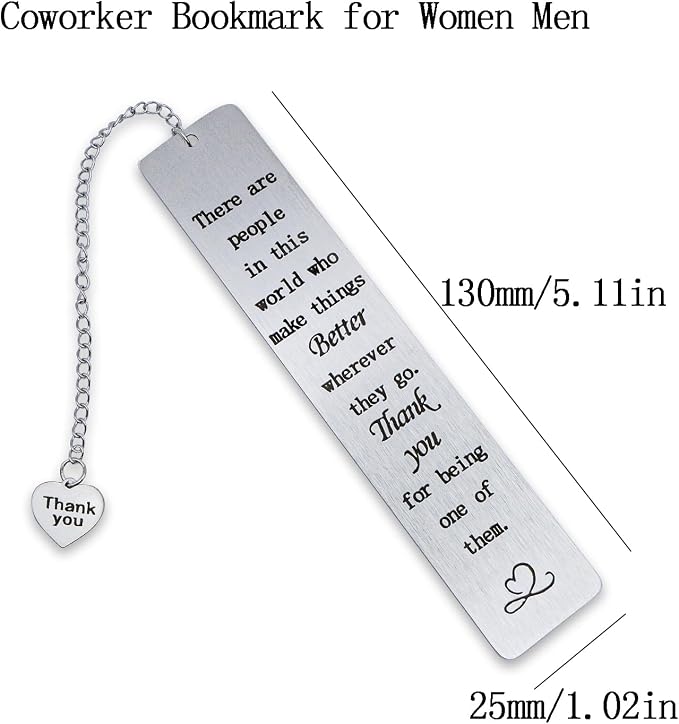Coworker Leaving Gifts Appreciation Bookmark for Women Men Boss Lady Friends Work Bestie Thank You Office Gifts for Coworker Colleague Employee Birthday Christmas Retirement Gifts for Him Her