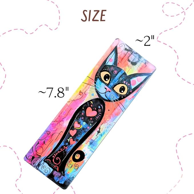 Cat Animals Bookmarks 10PC Cute Markers for Reading Women Gift Set Fun Cool Book Accessories Page Holders End of Year Student Gifts Bulk Graduation Ideas School Office Supplies for Teachers