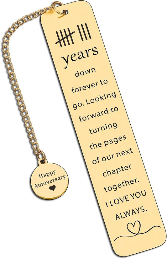 Bronze for 8th Wedding Anniversary - Bookmarks, GIFS for Her & Him Valentine Bookmarks for Couple Husband Wife Parents