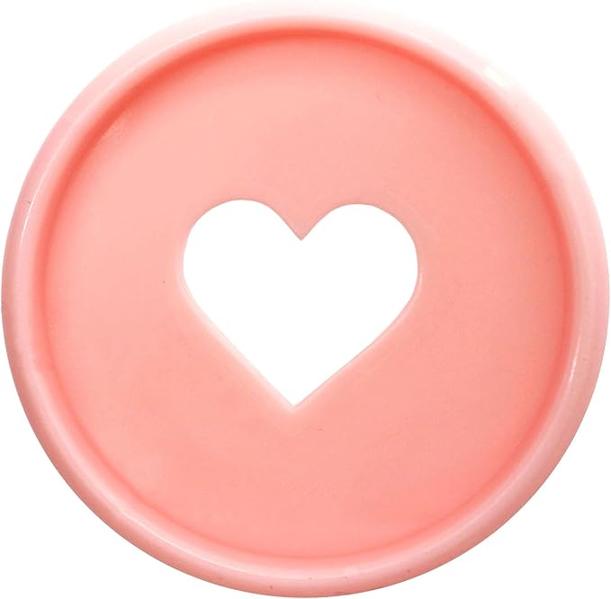 100pcs Planner Expander Discs 0.94Inch Book Binding Disc For Discbound Notebook Accessories Heart Binder Rings(Pink,0.94 inch/24 mm)