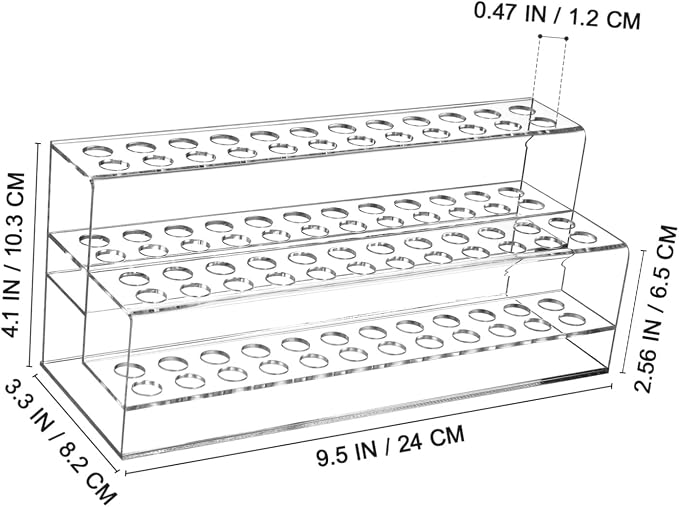 Gatuida Acrylic Pen Holder 48-Slot Desktop Organizer Clear Pencil Storage Box for Office Home Use 9.44 X 4.13 X 3.54 Inches