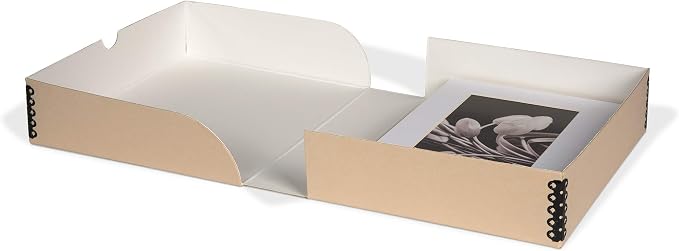 Gaylord Archival Tan Clamshell Preservation Box - 10 1/4W x 15 1/4L x 3" H