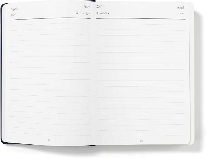 Wykeham's Executive 2026-27 Daily Journal Planner – Customization Available – Mid-Year Academic Diary – July 2026 to June 2027 (Royal Blue, 8.5"×5.5")