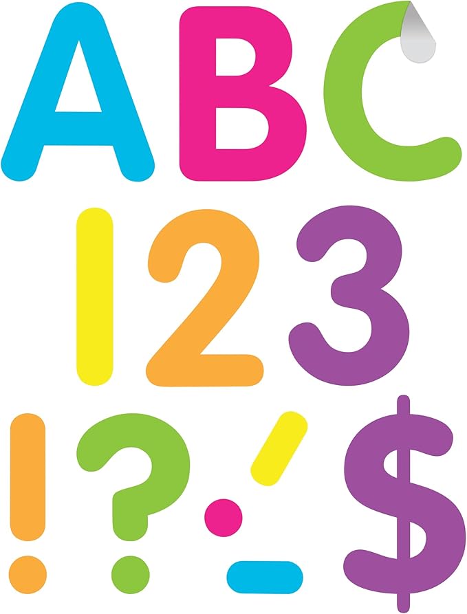 Teacher Created Resources Self-Adhesive Brights 4" Classic Letters Uppercase (TCR9651)