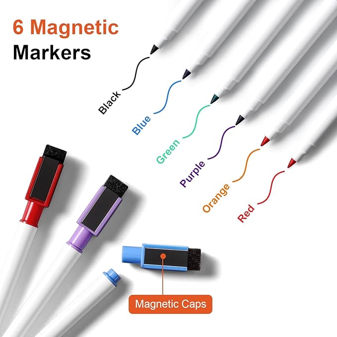 LANDNEOO Magnetic Dry Erase Calendar for Refrigerator, 3 Pack-Monthly, Weekly, Daily Magnet Fridge Whiteboard Planner for Chore Chart, Menu, To Do List, 14"X11", w/ 6 Markers, Style 2