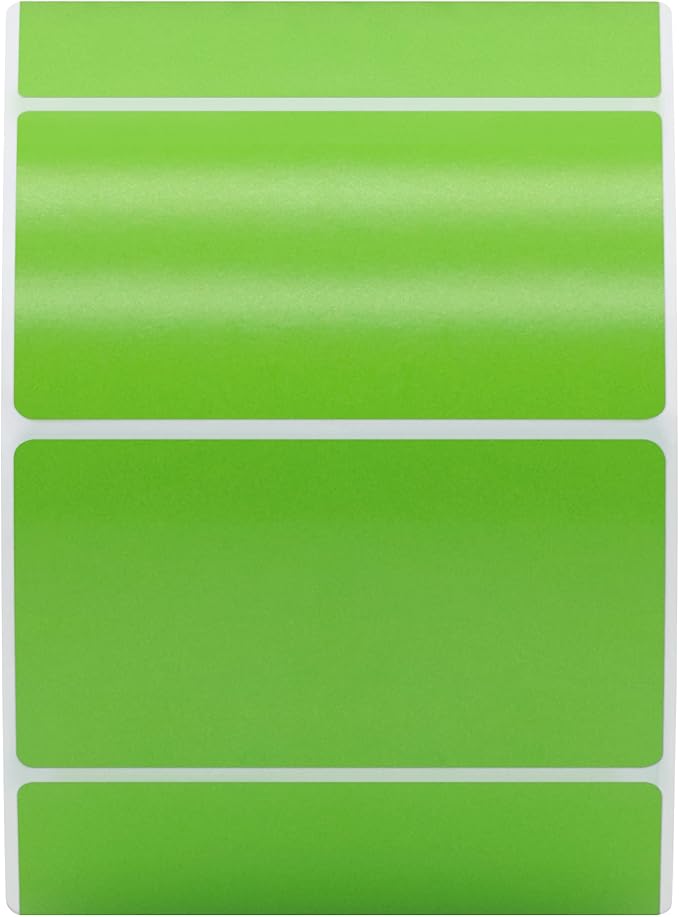 Hybsk 2.25x1.25 inch Color Direct Thermal Labels for Shipping, Barcodes, Address, Compatible with Rollo Label Printer & Zebra Desktop Printers (2.25"x1.25",Green)