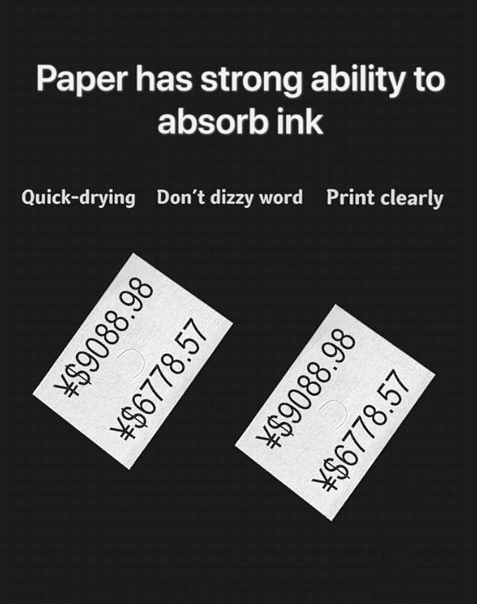 JIAYING Double Line Price Label Paper for MX-6600，20 Rolls ofWhite Price Label Paper