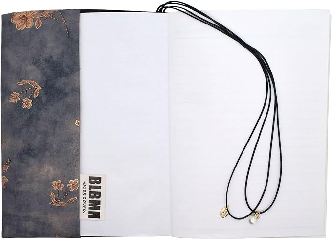 BLBMH B6 Notebook Cover 5x7.2 | Handmade Fixed Non-Stretch Fabric Sleeve with Bookmark | for Small Journal Planner Travelers Notebook | Gift for Women - Flower 4 Green