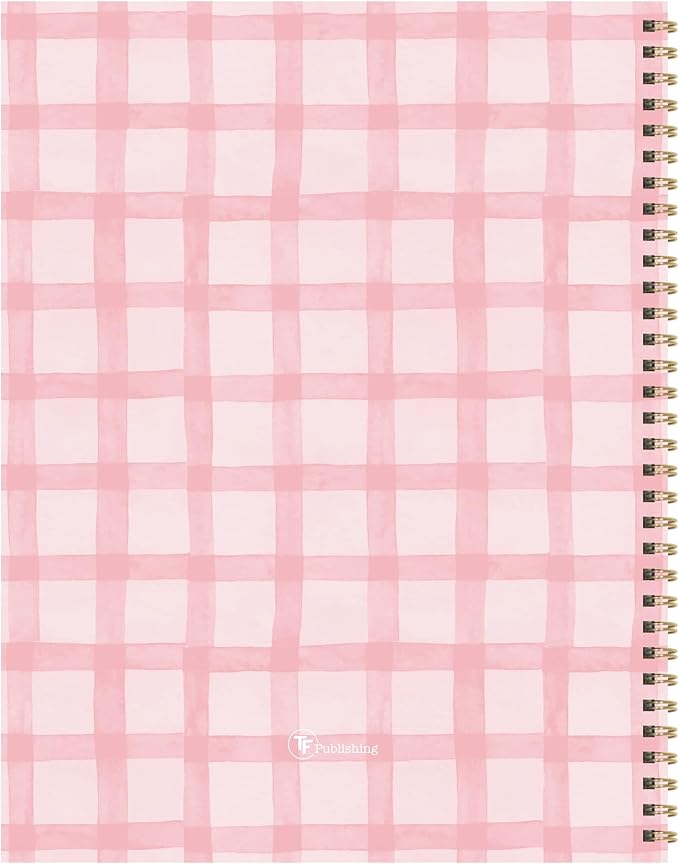 TF Publishing July 2026 - June 2027 Perfectly Pink Large Weekly Monthly Planner - 12 Month Academic Planner 2026-2027 with Durable Cover, Thick White Colored Paper, and Planning Stickers - 9in x 11in