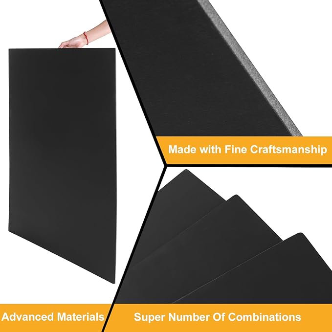 Kathfly 6 Pack Large Black Foam Boards 30 x 40 x 3/16" Thick Acid Free Foam Core Board Double Sided Rigid Poster Foamboard for Art Craft Projects Presentation Signage Painting Wedding School Display