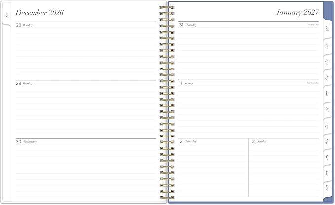 Blue Sky 2027 Weekly and Monthly Planner Calendar, January 2027 - December 2027, 8.5" x 11", Clear Pocket Cover, Laminated Tabs, Durable Twin Wire Binding, Storage Pocket, Elenora