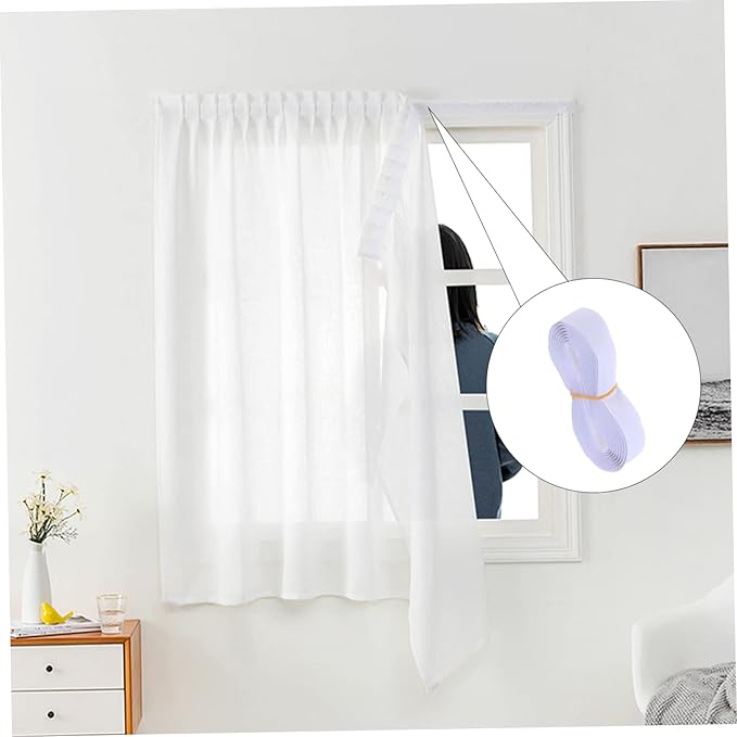 HOMSFOU 4 Sets Self-Adhesive Hook and Loop Tape Strips Heavy Duty Double-Sided Adhesive for Home Organization Strong Bonding for Crafts and Daily Use