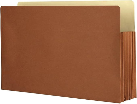 The File King Expanding Accordion File Folder | Letter Size | Box of 50 Redropes | 3.5” Expansion | Store and Organize Papers | Keep Records in One Place | Save Time Searching
