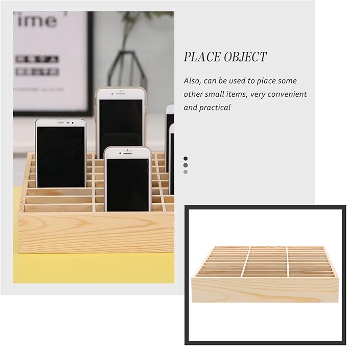 SEWACC Cell Phone Storage Box Cell Phone Rack Compartment Case Storage Holder Meeting Room Organizer Meeting Room Organizer Display Rack Shop Supply