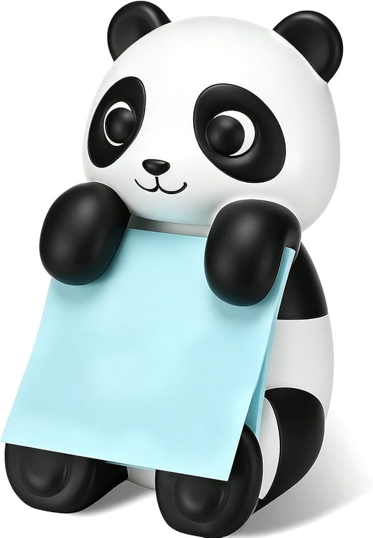 Chunful 3pcs Pop-up Note Dispenser Set Include Resign Panda Note Dispenser, 2 Pcs 3" x 3" Sticky for Office Desk Accessories