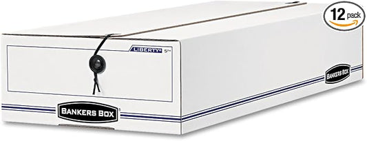 Bankers Box LIBERTY Check and Form Boxes, Standard Set-Up, String and Button, 10 3/4 x 23 1/4 x 4 5/8 Inches, Case of 12 (00005)