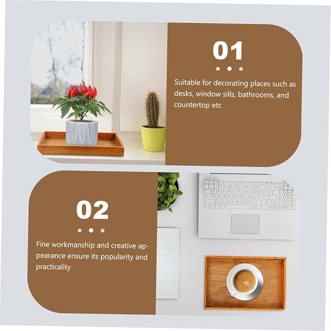 Homoyoyo Handmade Box Organizer Wooden Desktop Storage Office Supply Organizer for Desk