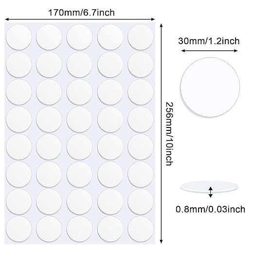 JANYUN 140 Pcs Double Sided Sticky Dots Removable Round Putty Clear Double Sided Tape for Crafts No Trace Sticky Tack Adhesive Tape (30 mm)