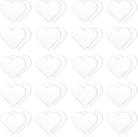 Hooqict 48Pcs Heart Magnetic Bookmarks Book Mark Sublimation Magnet Blanks Bookmark Page Clips Bulk for Reading Women Book Lovers Gifts Student Teacher School Office Supplies