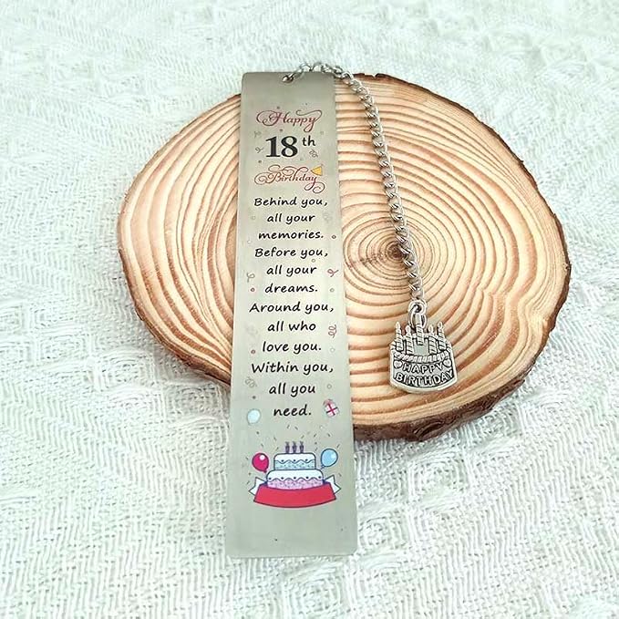 Happy 18th Birthday Gift Bookmark 18 Birthday Gifts for Women Men | Behind You All Your Memories Book Marks for BFF Sister Readers Bookworm 18 Year Old Birthday Gift Bookmarks