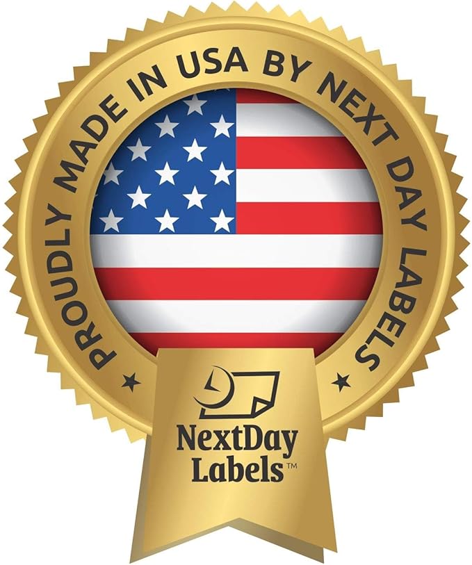 NextDayLabels 4.25x1.5 Inch Rectangle Stickers White Blank Labels for Laser Inkjet Printer - 14 Per Sheet Self-Adhesive Unique Size Label Made in USA - 700 Labels