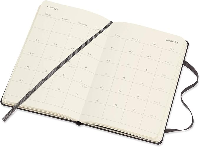 Moleskine 18 Month 2021 Monthly Planner, Hard Cover, Pocket (3.5" x 5.5") Black (DHB18MN2Y21)