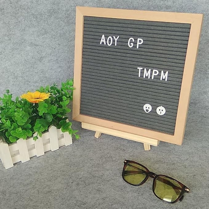 Felt Letter Message Board 340 Letters,Letter Board Sign with Stand, 10X10 Inch for Baby & Pregnancy Announcement Sign,for Party Home Decor