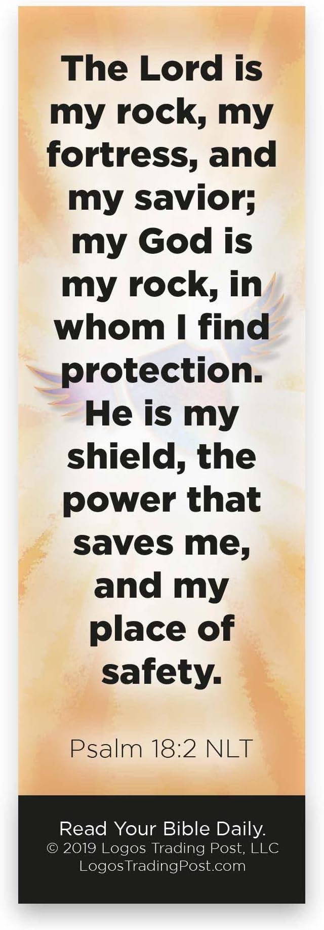 Jesus is My Protector, Psalm 18:2, Bulk Pack of 25 Christian Bookmarks, Bible Verse Book Markers, Sunday School Prizes with Memory Verses, Scripture Gifts