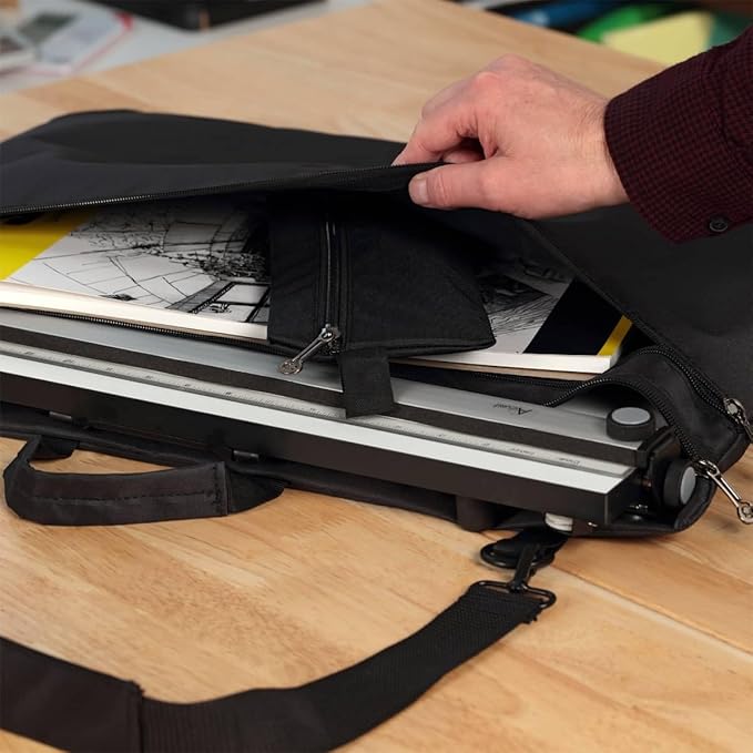 PXB Bags for Architects and Drafters - for Fixed & Multi-Angle 16x21" PXB Drafting Board - Art Desk Carrier- Adjustable Strap, Easy-Grip Handle, Water-Resistant Nylon & Zippered Pockets