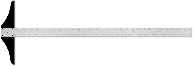 Alumicolor 30-inch Non Slip Standard Aluminum T-Square for Art Framing & Drafting, Silver