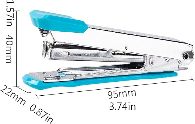 Liudan Stapler Stapler Metal Stapler Set Desktop Stapler 15 Sheets Stapling Capacity Shool Office Supplies 6 Colours Office Stapler (Color : F)