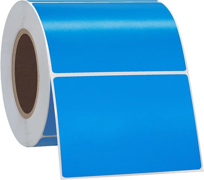 Hybsk 3x2 inch Color Direct Thermal Labels for Shipping, Barcodes, Address, Compatible with Rollo Label Printer & Zebra Desktop Printers (3"x2",Blue)