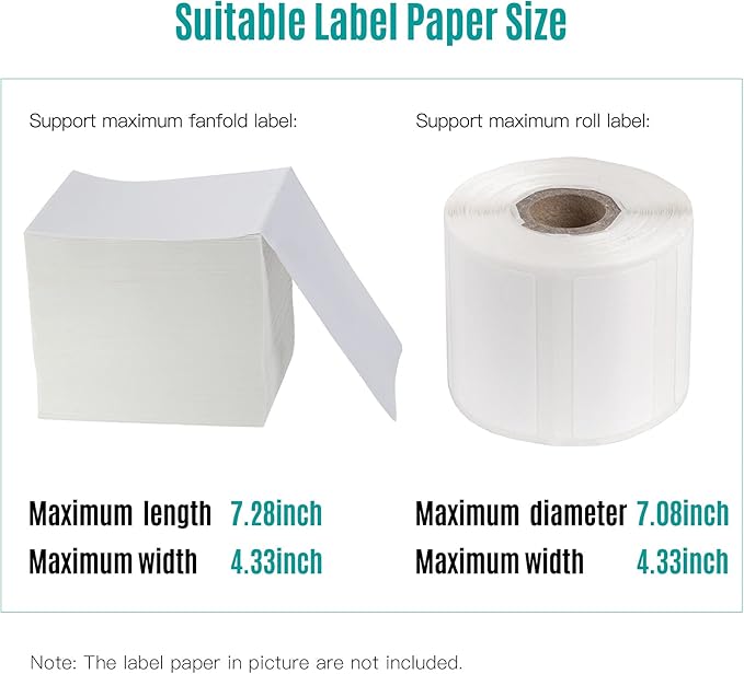 Universal Compatibility Label Holder, Easy to Use Premium Material, Good Helper in Business, Compact Size, Suitable for Rolls and Fanfold Labels, Compatible with Thermal Printer