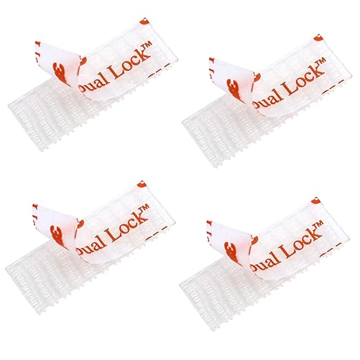 HSTECH EZ Pass/IPass/IZoom Toll Tag Mounting Kit - 4 Pcs (2 Sets) Reclosable Fastener Peel and Stick Adhesive Dual Lock Tape