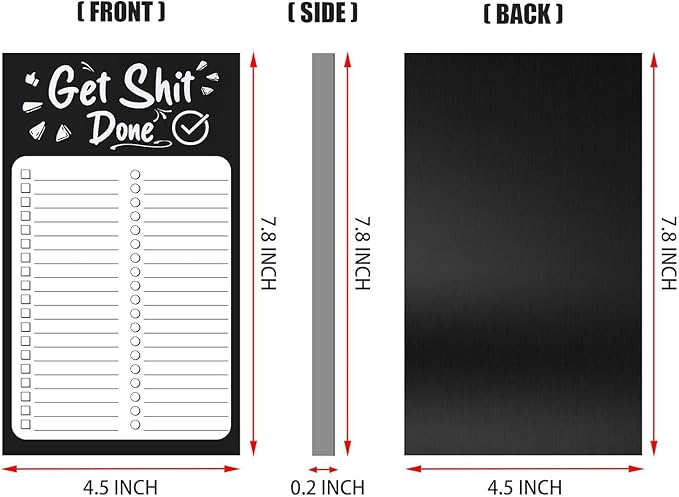Magnetic Weekly Planner Notepad for Refrigerator, Tear-Off Sheets To Do List Notebook, 4-6 Clear Magnetic Push Pins Included, Organizer for Meals, Chores, Goals