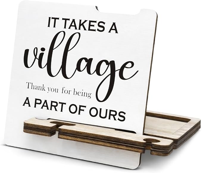 Thank You Appreciation Gifts for Boss Teacher - Multi-functional Desk Organizer - Motivational Office Quote Wooden Sign for Desk Shelf Table Decor