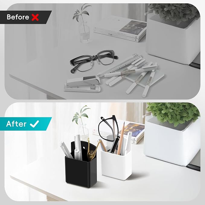 DRQ 4pc Adhesive Remote Control Holder, Wall Mount TV Controller Holder, TV Remote Organizer, Wall Pen Holder Desk Accessories Storage for Home Office School, White