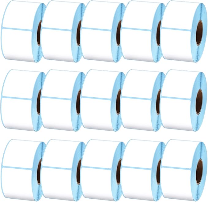 15 Roll Self Adhesive Label Sticker Address Labels, Width 40Mm Direct Thermal Label Stickers for Labelling Envelopes,40×50mm×500