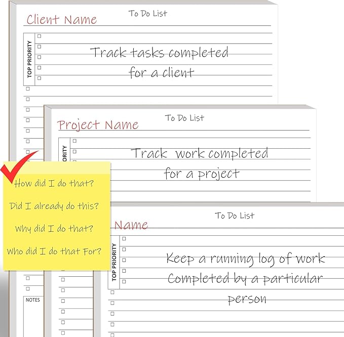 Life Charge TO DO List Planner Notepad, 60 Page Planning Pad. Undated ToDo Checklist w/Priority & Note Sections. Organize & Track Projects, Clients or Daily Tasks. 8.5 X 11, A4 Tear Sheets.