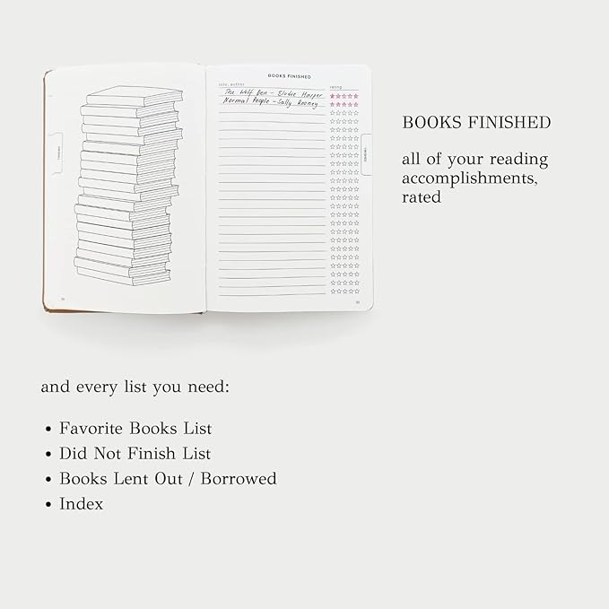 Kunitsa Co. Reading Journal - 105 reviews. Review and Track Your Reading. Book Journal for Book Lovers & Readers. Latte