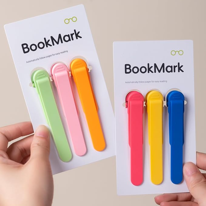 12Pcs Automatic Bookmark, Silicone Smart Book Marks for Reading Women, Men, Kids,Cute Unique Book Markers Bookmark Clip Reading Accessories Gifts for Book Lovers