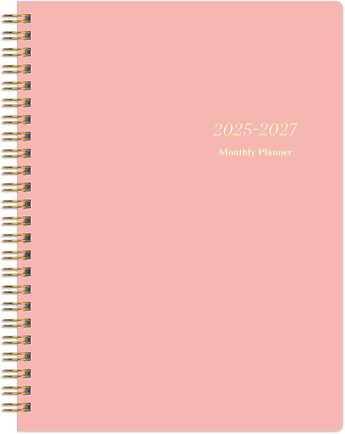 Monthly Planner 2025-2027, July 2025 - June 2027, 2 Year Calendar 2025-2027 Monthly Planner, 7.5" x 10", 24 month Calendar With Goals To Do List, Habit Tracker Suitable for Schools & Offices & Home, Pink