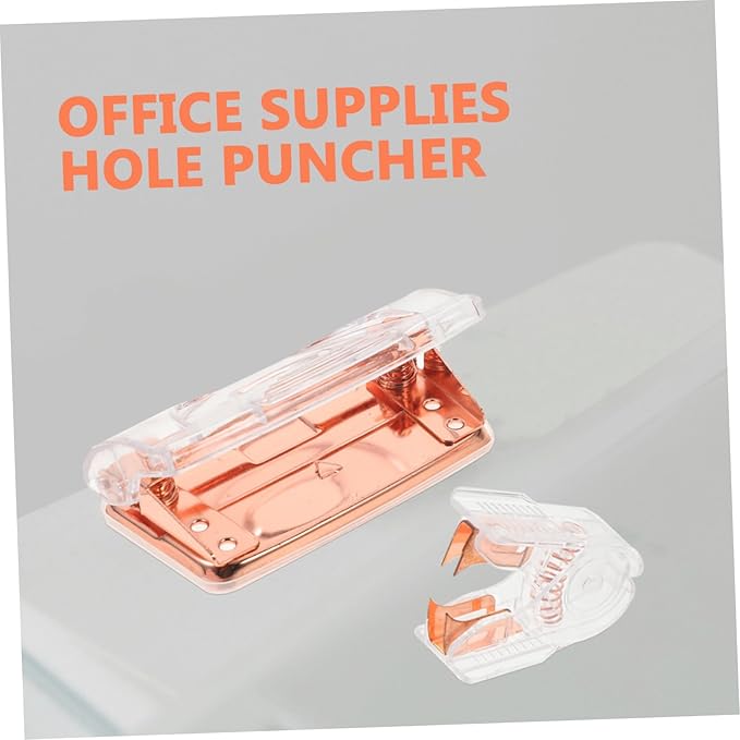 1set Transparent Hole Punch Staple Remover Tool Fastener for Office Supplies Efficient Document Organization User-Friendly Design