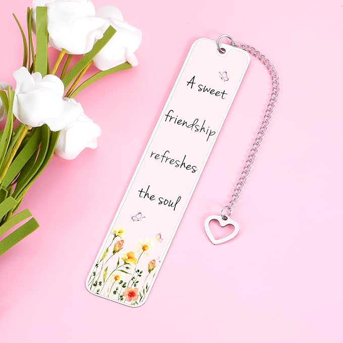 Best Friend Bookmark for Women Book Lovers, Friendship Gift for Best Friend Christian Metal Book Marker for Reading Women, Besties Valentine Friendship Gifts