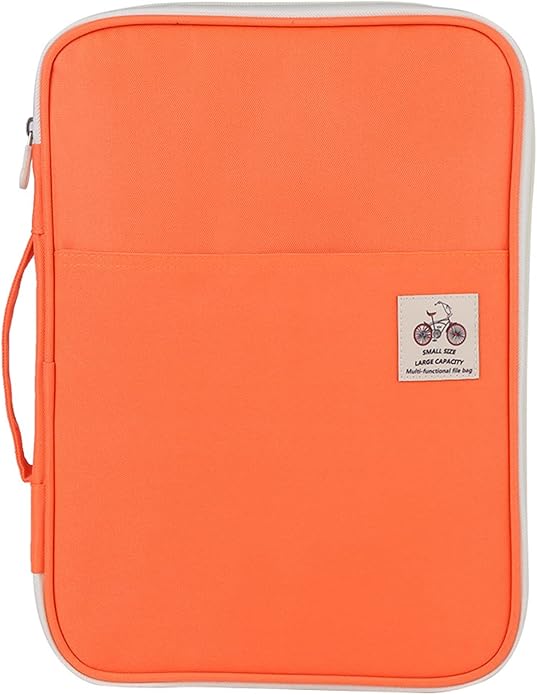 A4 Document Bag File Folder, Multifunctional A4 Document Bags Portfolio Organizer Waterproof Travel Pouch Zippered Case